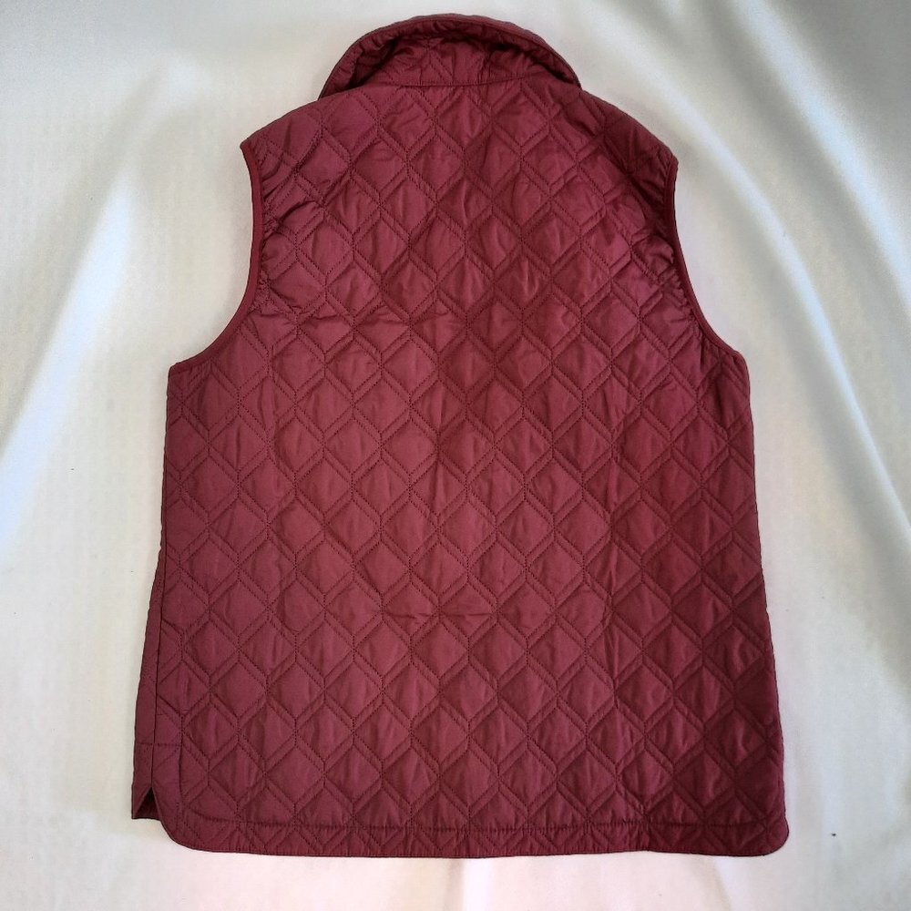 Lands' End Vest Jacket, High Neck W/ Buttons, Quilted, Women's Small 6-8 - Picture 5 of 11